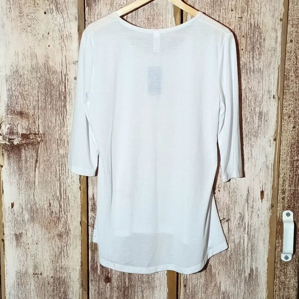 NEW Mac & Belle Valantine Artsy painted look heart tree w/ bicycle scoop neck M - Picture 9 of 13